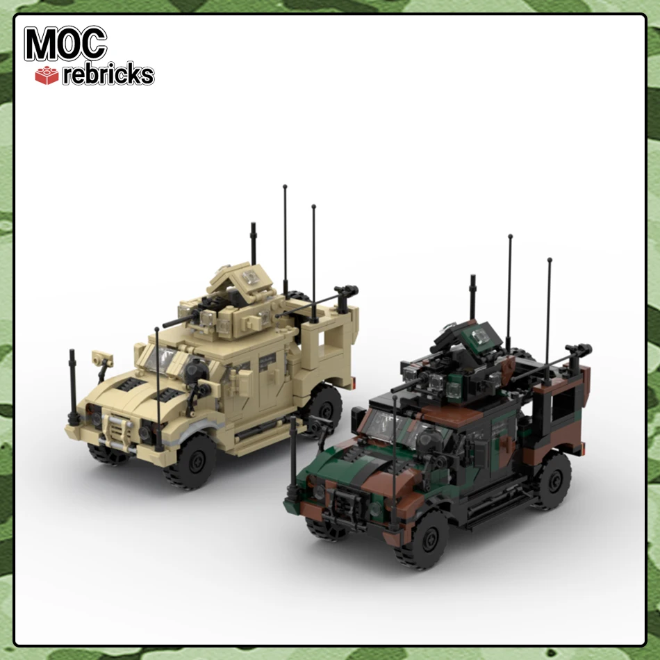 Military Series MOC Bricks J-LTV Hummer Light Tactical Vehicle  Building Block DIY Model Set Boy Toys Birthday Gifts