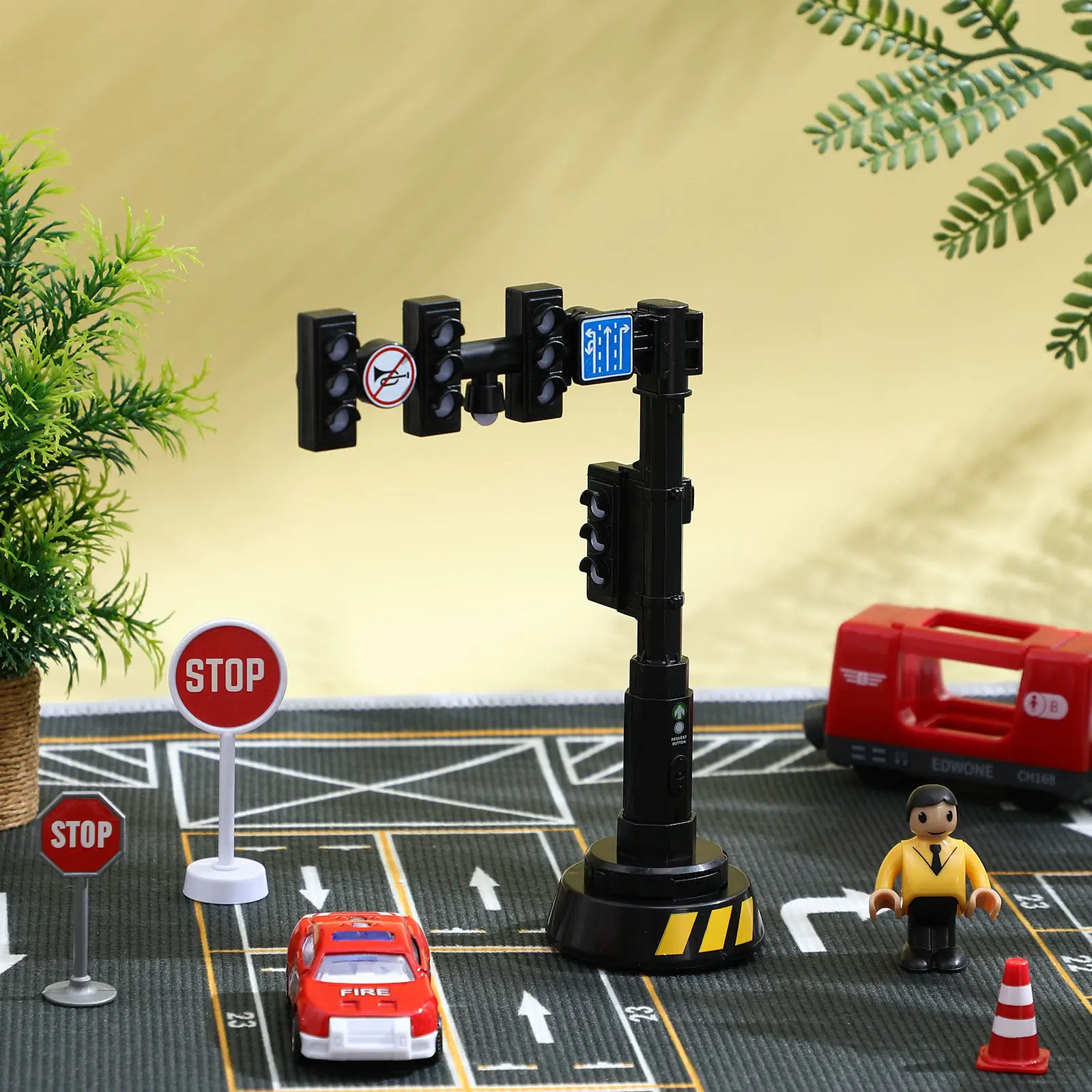 Simulation Traffic Light Realistic Signal Lamp Early Education Learning Role Play Automatic Light Change Sound Effects