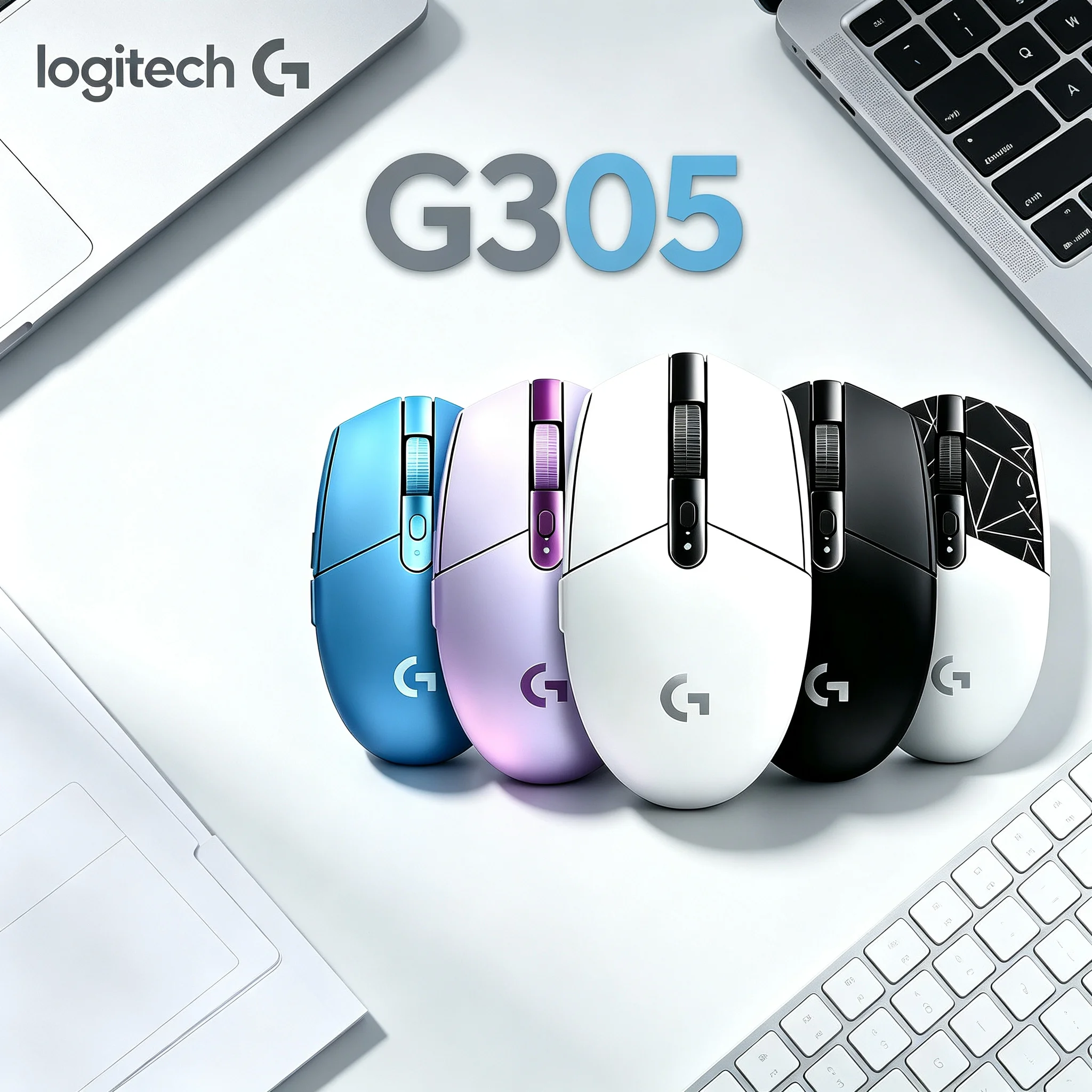 Logitech G305 LIGHTSPEED Wireless Optical Mouse No Latency Wireless Tech Custom Button Setting Mice for PC Gaming and Home Offic