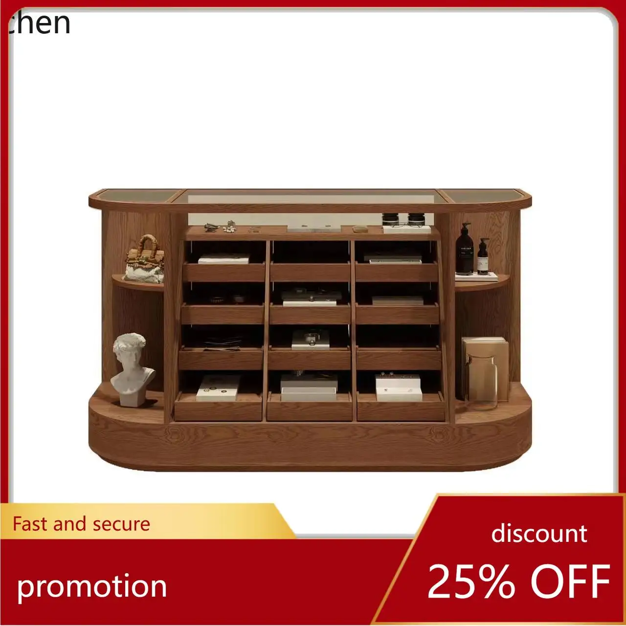 

ZML Multi-layer Multi-compartment Display Island Cabinet Jewelry Silverware Cabinet Wall-mounted Display Cabinet Display Stand