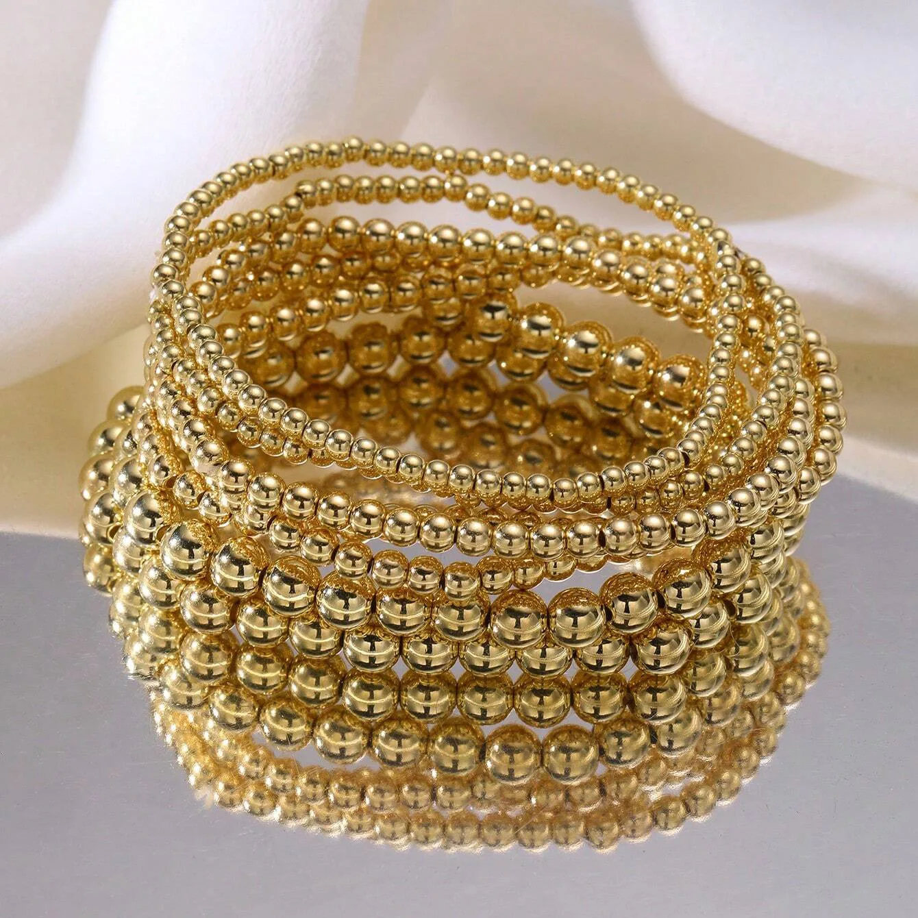 Niche Design Beaded Bracelet Collection Sweet Cool Temperament Layered Stackable Wrist Chain for Women Daily Wear