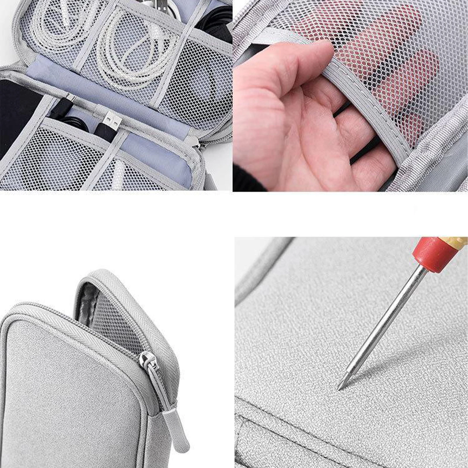 11*19cm Portable Storage Bag Cable Earphone USB Power Bank Pens Toiletries Accessories Waterproof Travel Organizer Case