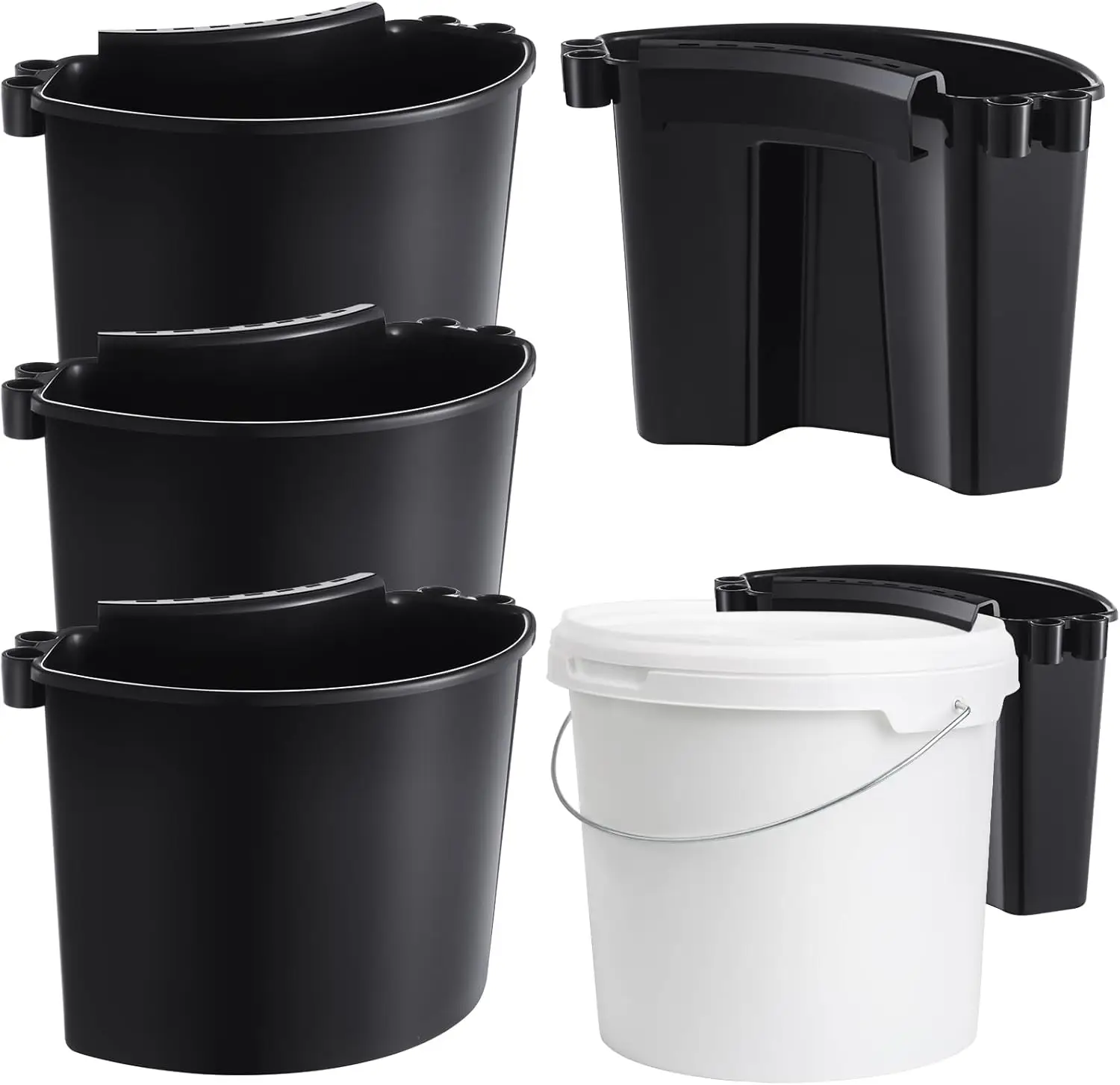 

Набор из 4 органайзеров для ведра для мойки автомобиля, 10.2 x 7.8 x 5.5 дюймов, портативный многофункциональный подвесной органайзер для ведра для мойки автомобиля