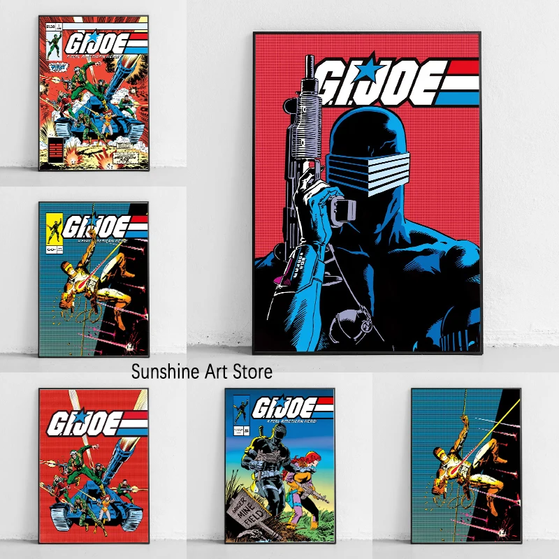 G.I. Joe Video Game Various Art Covers Poster Canvas Printing G.I. Joe Gaming Wall Art Decor Internet Bar Gaming Room Wall Decor