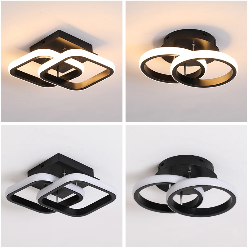Minimalist Led Rings Lamp Ceiling Lamps For Living Room Kitchen Bedroom Led Ceiling Chandeliers Dining Room Light Lustre Fixture
