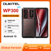 Oukitel WP300 5G Rugged Smartphone 36GB(12+24)+512GB 120W Android15 Mobile Phone 16000mAh 6.78\