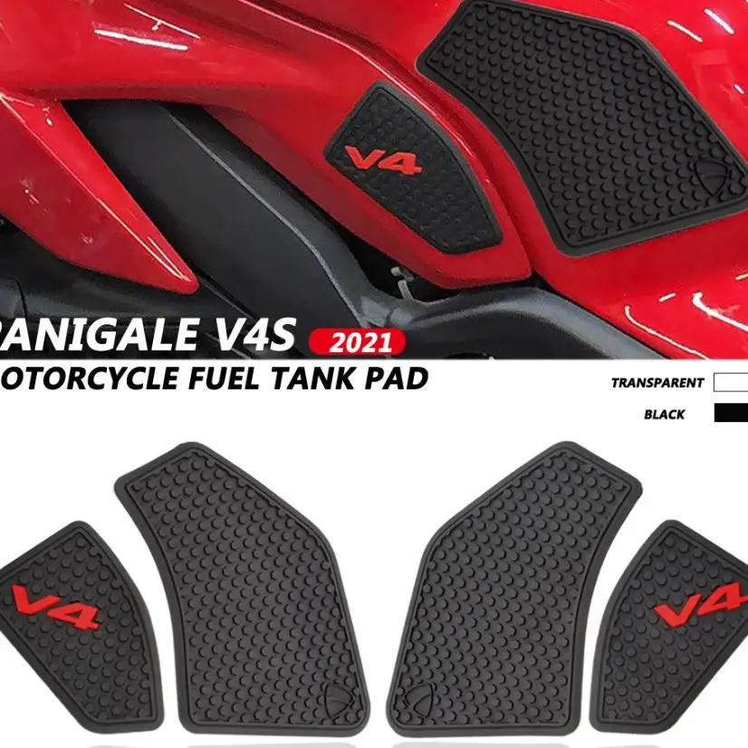 

For Ducati treet Fighter V4 Panigale Motorcycle Non-slip Side Fuel Tank Stickers Pad Rubber Sticker 2021 2020 2019 2018