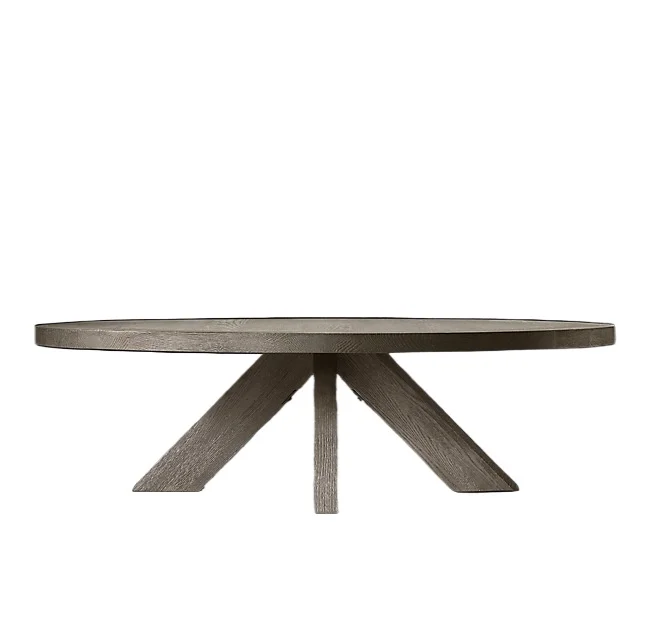 

American country retro furniture Italian modern simple coffee table Nordic minimalist solid wood coffee table solid wood