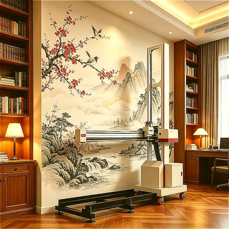 Multi Material UV Wall Printer Vertical 3D Inkjet Acrylic Glass Wood Metal Stone Canvas PVC Leather Direct Printing Customized