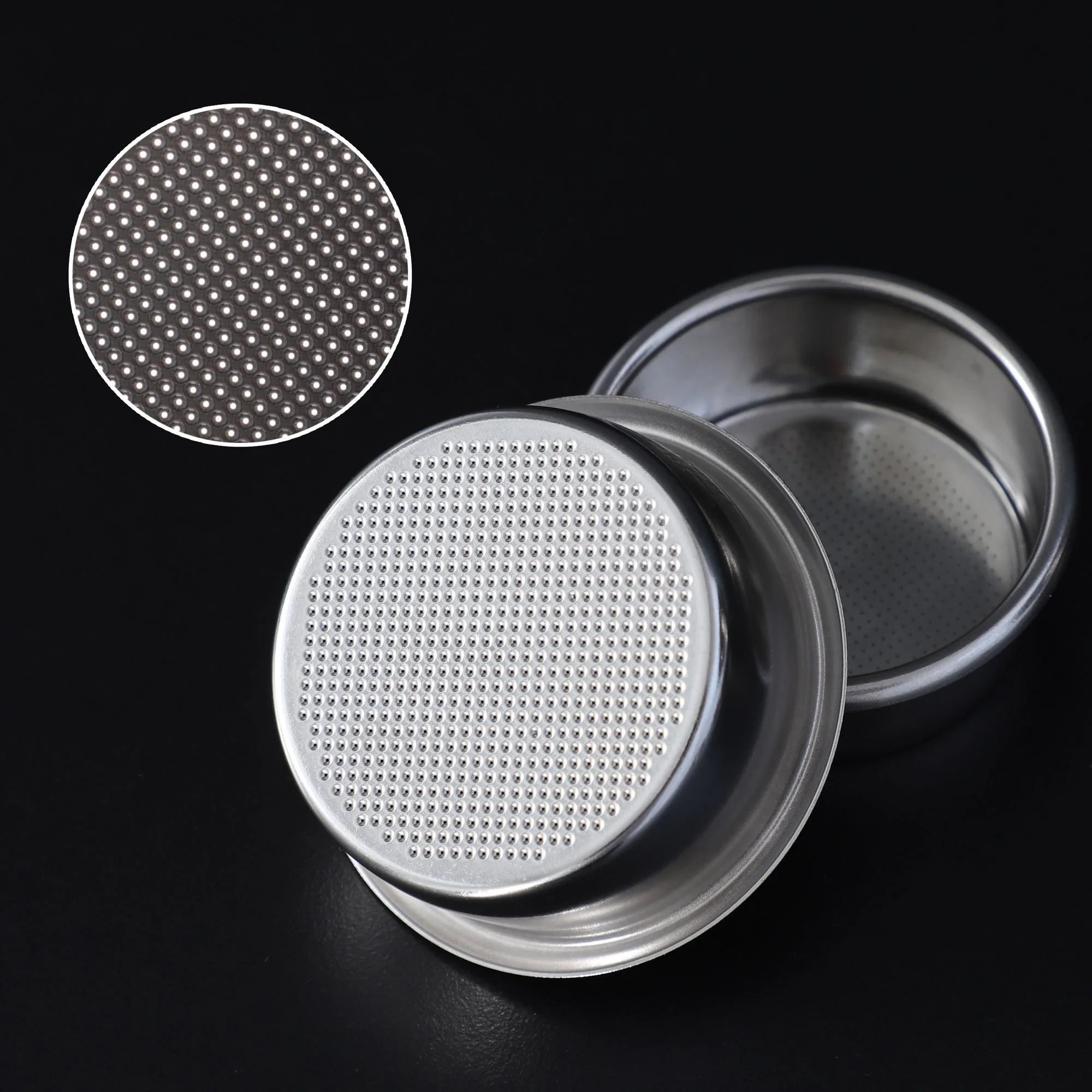 Cesta de filtro Universal de acero inoxidable 304 para portafiltro sin fondo, tazón de polvo para Espresso de 51/54/58mm para café Baristas en el hogar