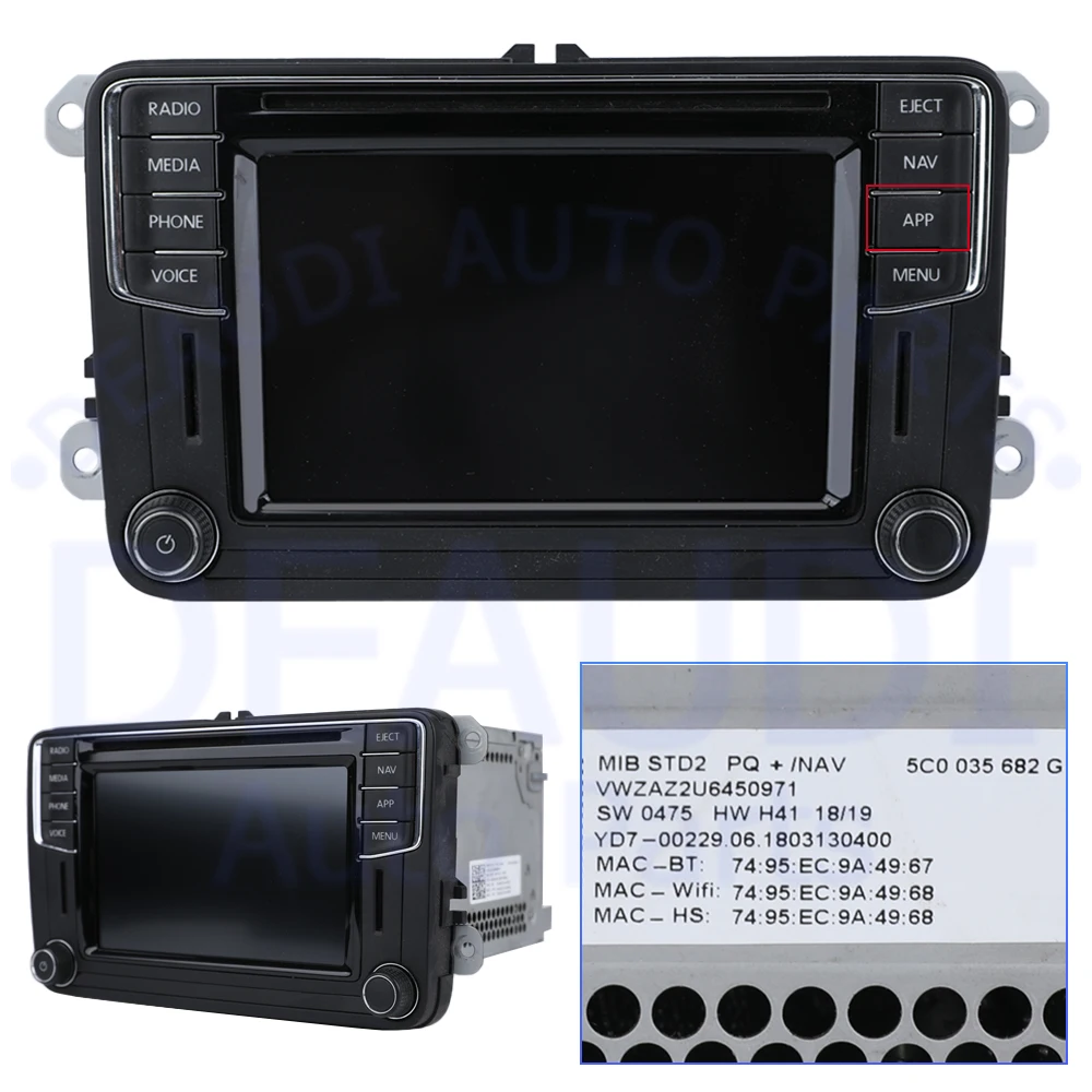 6.5-inch 6.33-inch TDO-WVGA0633F00045 TDO-0633F40686 For VW MIB200 MIB200m MIBh 682c Central Control LCD Display Screen