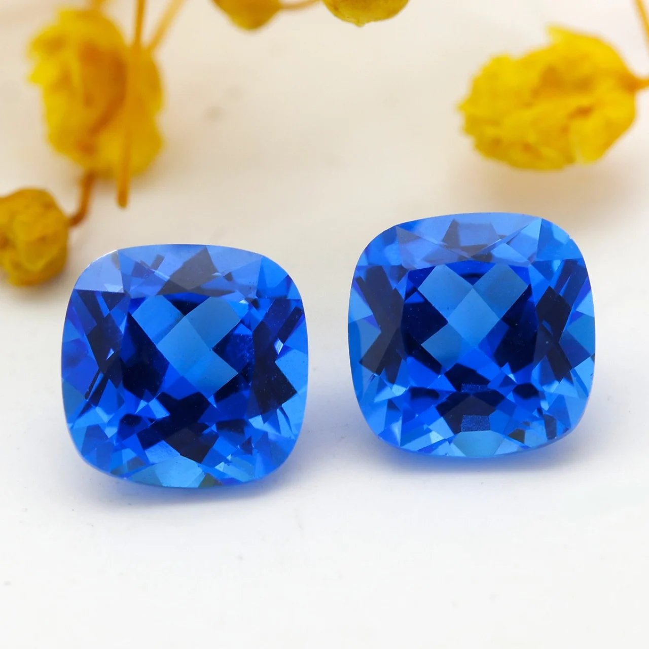 Hot Sale Cushion Cut Lab grown Cobalt Spinel Gemstone Flame Melte Selectable AGL Certificate For Jewelry Making And Design Loose
