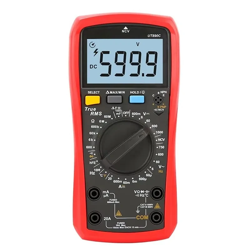 Hot Sale UT890C True RMS Digital Multimeter With C/F Temperature Capacitance Frequency Multi Meter Diode Tester