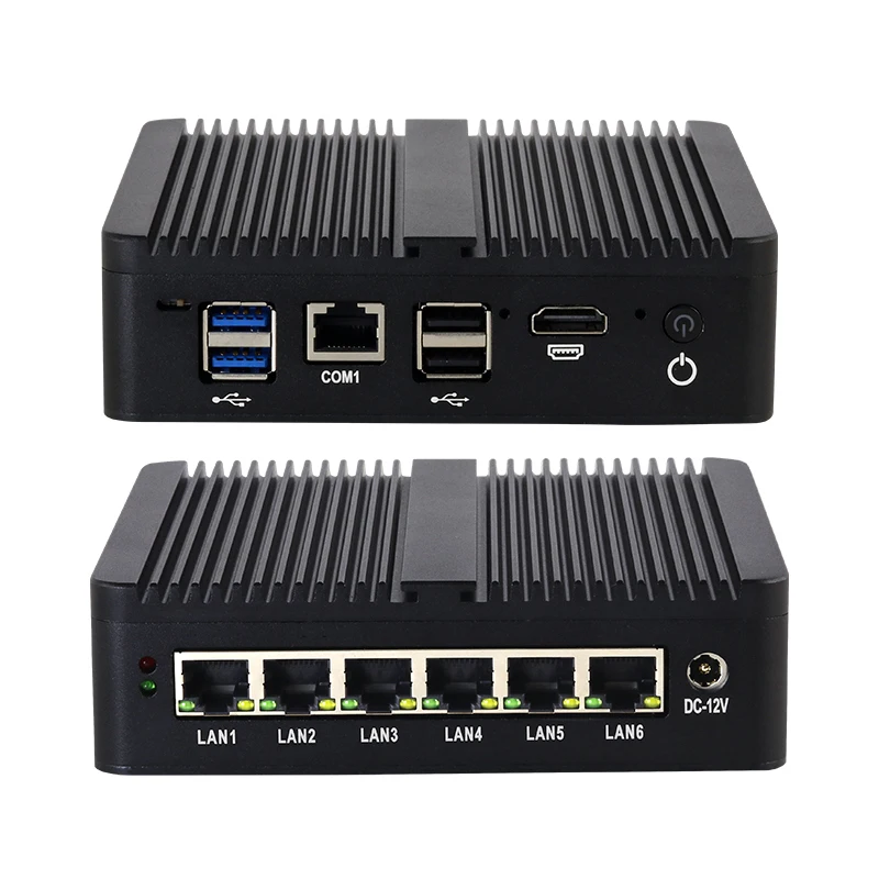 

Мини-ПК Celeron J6412, 6 портов Ethernet, поддержка Windows Linux, безвентиляторный промышленный ПК OpenWrt