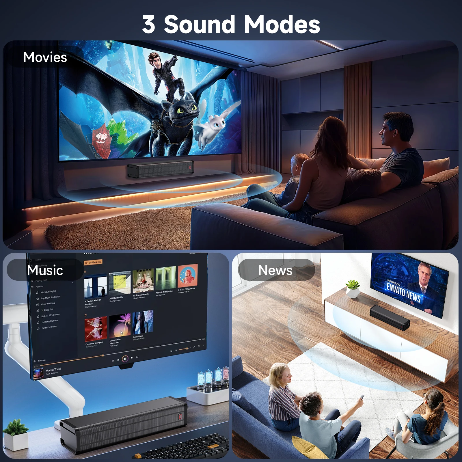 FanFun H6 3D Surround Soundbar - Dolby Atmos Soundbar Hdmi Earc recensie en prijs