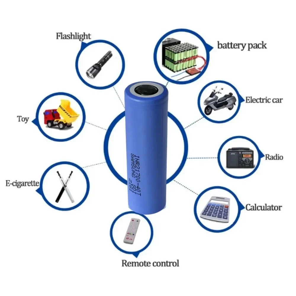 Original ICR21700 10C Rechargeable 4000mAh Lithium Battery 3.7V High Current Screwdriver Battery