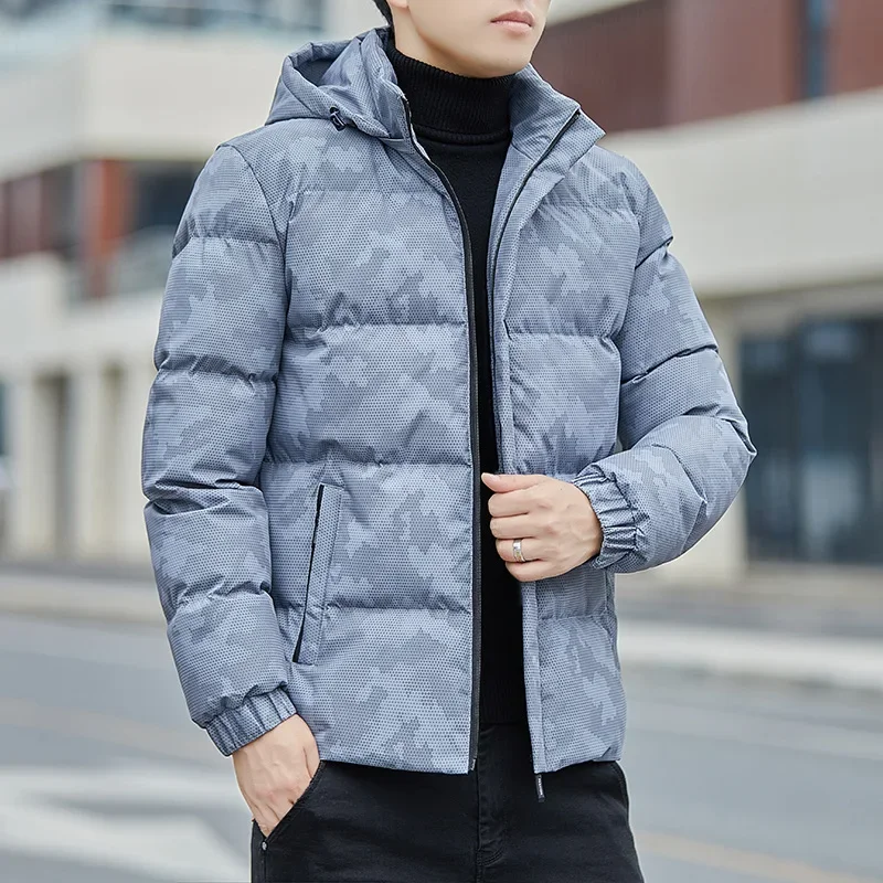 Men Thick Warm Winter Jackets Hooded Puffer Jacket Men Cotton Padded Jacket 5XL Fashion Casual Clothing 2022 Streetwear Coat