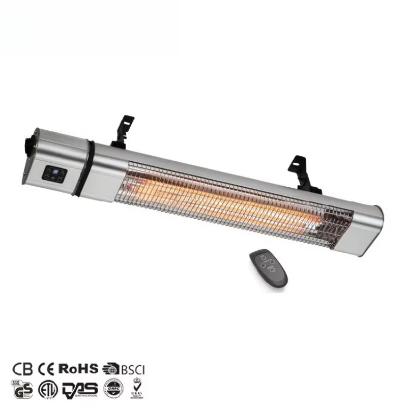 Outdoor IP65 Approved 1800W Carbon Fibre Heating Aluminium Alloy Housing Remote Control Ceiling Or Wall Mounting Patio Heater