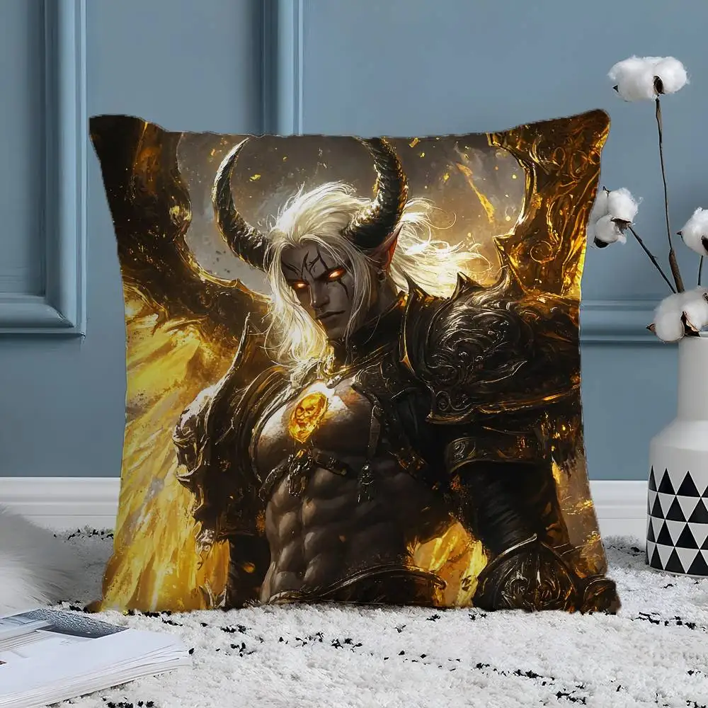 لعبة كلاسيكية WoW World Of Warcraft-W كيس وسادة مريح أريكة سرير حريري أنيق غير مرئي سحاب مخصص ديكور ج #5