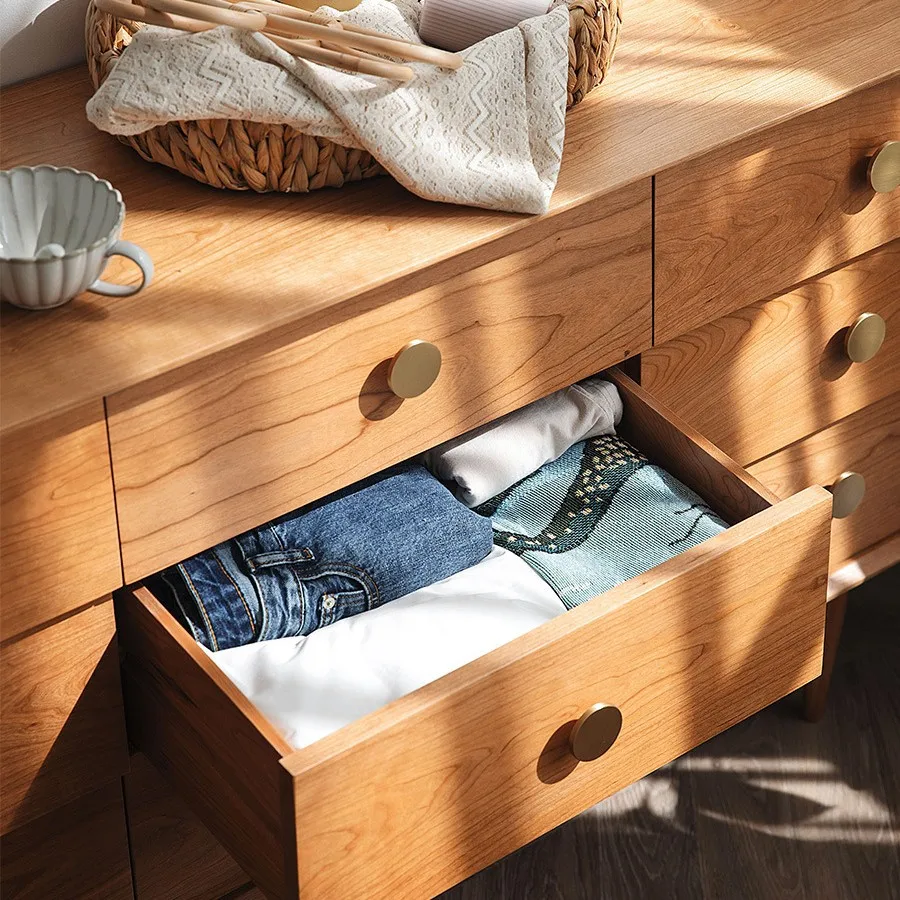 Nine-chest cabinet, living room against the wall, home modern bedroom, Nordic Japanese-style bedroom cabinet, class lock