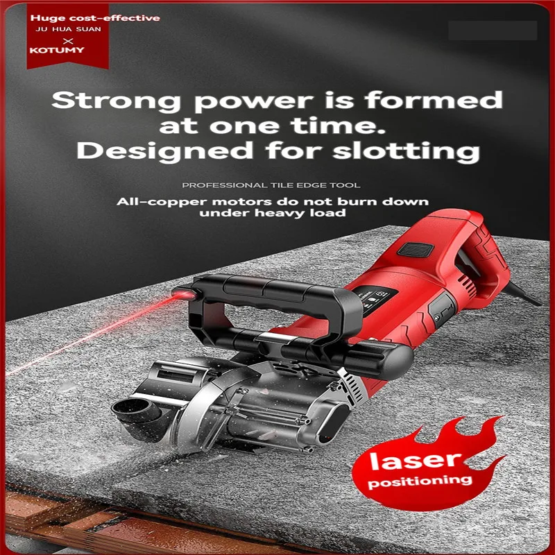 220V Electric Wall Chaser Handheld Laser Slotting Machine Electric Wall Grooving Cutting Machine Concrete Slotting Machine