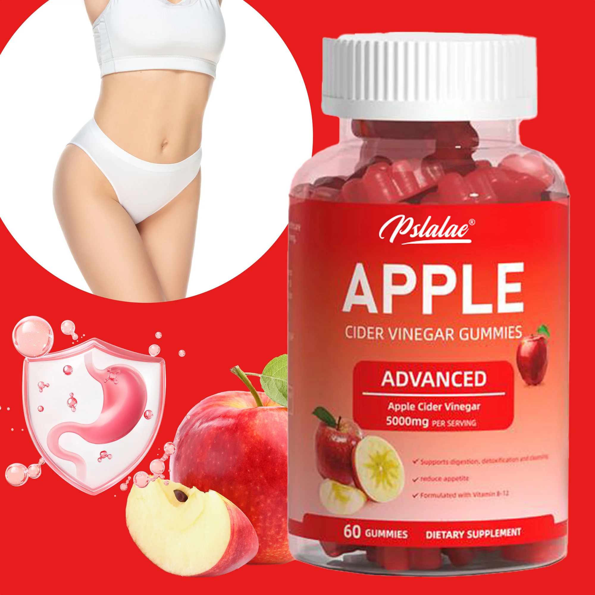 

Мармеладные маркеры для уксуса Apple Cider — способствуют пищеварение, уменьшают попадание и запоры, контроль апетита, повышают иммунитет, без GMO