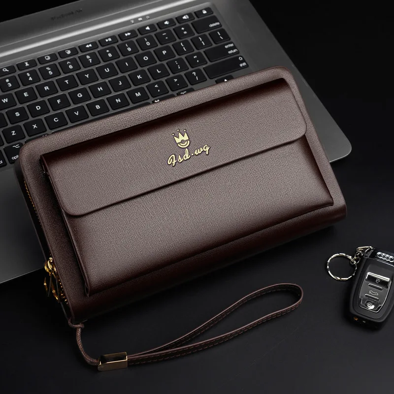 New Fashion Handbag Large Capacity Multi-compartment Multi-card Slot Wallet Business Casual Men's Clutch Luxury Messenger Bag