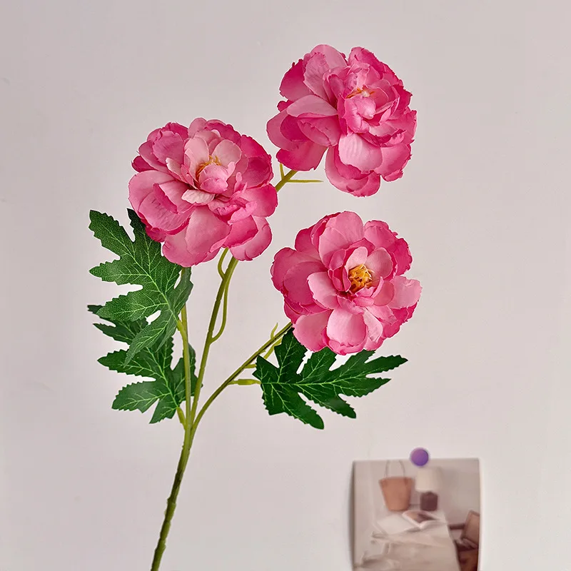 

10 шт. Искусственные шелковые пионы-лотосы с 3 головками, декор для дома, имитация пионов, свадебный букет, украшение для свадьбы