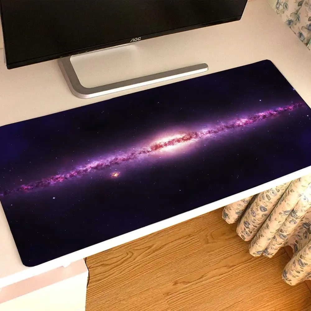 Milky Way Starry Sky Mouse Player Mats for Csgo Home Game Keyboard Mouse pad Keyboard Mat Desk Pad Pad Not book Computer Large Gaming Mouse Pad