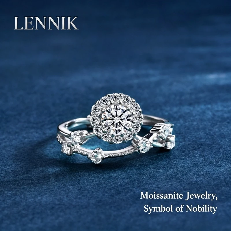 lennik-s925-sterling-silver-starry-moissanite-ring-hollow-flower-vine-design-fashion-temperament-ladies-stackable-jewelry