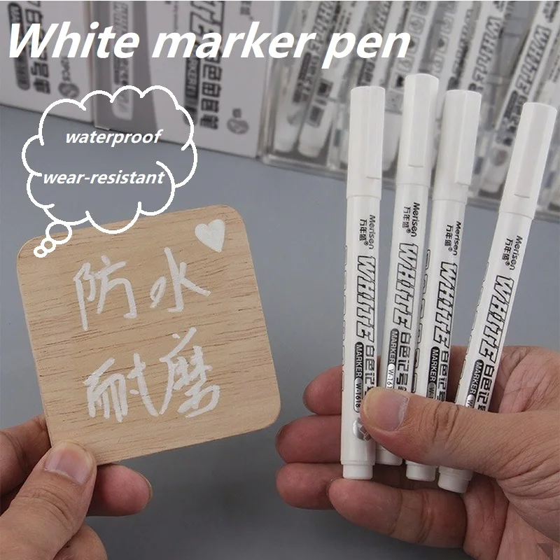 

1/2/3PCS Permanent White Waterproof Metal Marker Pen Fine Point for Art Painting Graffiti Fabric Wood Leather JH001
