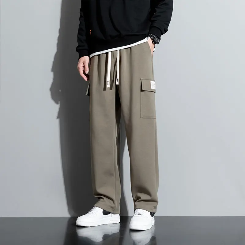 Big Tall Size Men's Cargo Pants Straight Leg Jogger Trouser Male Extra Long Leg Length 190 Cm 195 107 115 200cm Spring Summer