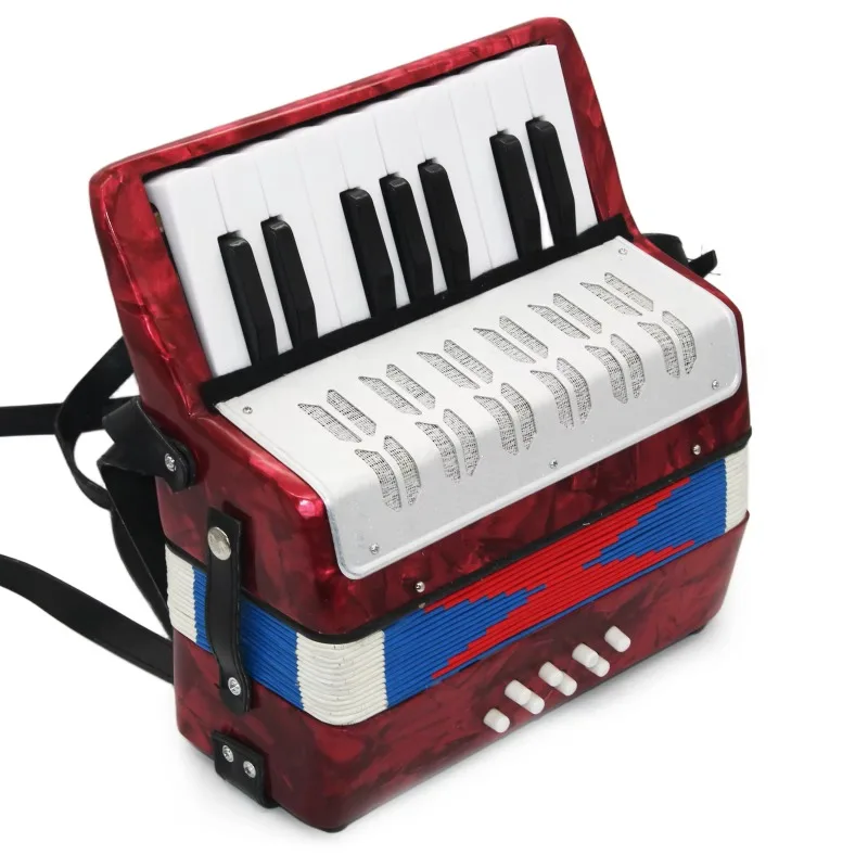 

China factory wholesale children's gifts teaching exercises 17 keys 8 bass cheap accordion