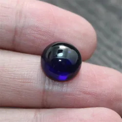 Joanlyn Sapphire Round Cabochon Smooth Polished Surface Round Sapphire Cabochon Flat Back Multiple Sizes to Choose C22S