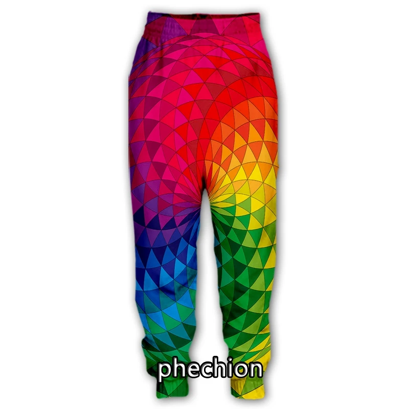 

phechion New Men/Women Geometric Circle Art 3D Printed Casual Pants Fashion Streetwear Men Loose Sporting Long Trousers F228