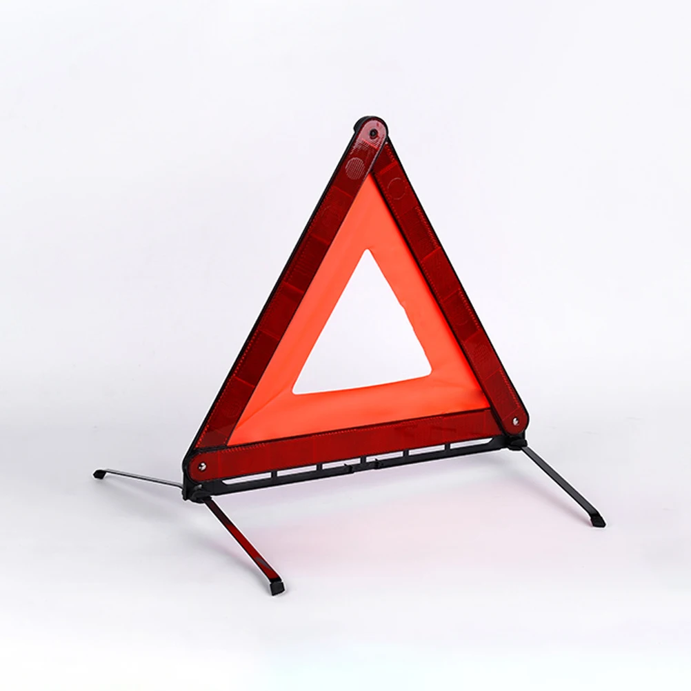 

Folding Reflective Triangle Emergency Breakdown Board Alert Sign For Semi Truck Accessories Durable Metal Rivets Slot Design