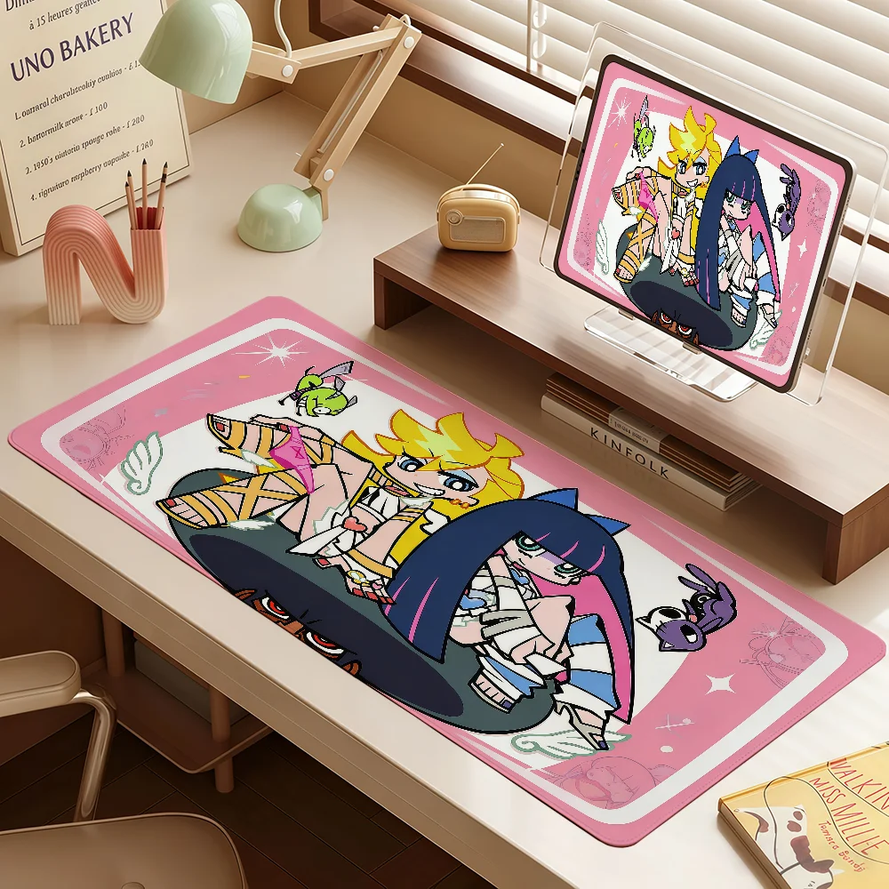Cartoon P-Panty Stocking With Garterbelt Mousepad Large Non-slip Lockedge Desktop Computer Desk Mat Keyboard Office Game Student