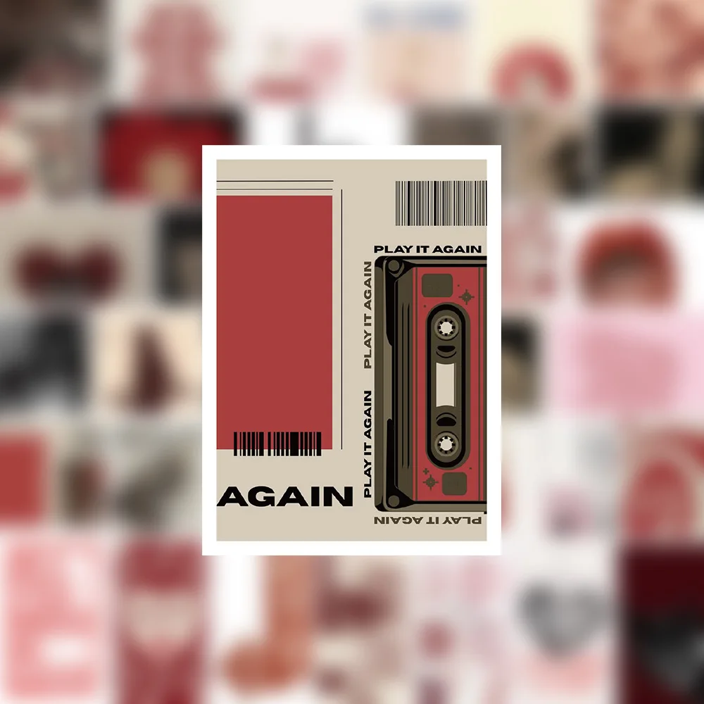 60 قطعة ملصق ريترو الكرتون ملصق الديكور الإبداعي قضية الهاتف المحمول دفتر كوب ماء لتقوم بها بنفسك لعبة هدية ملصق #4