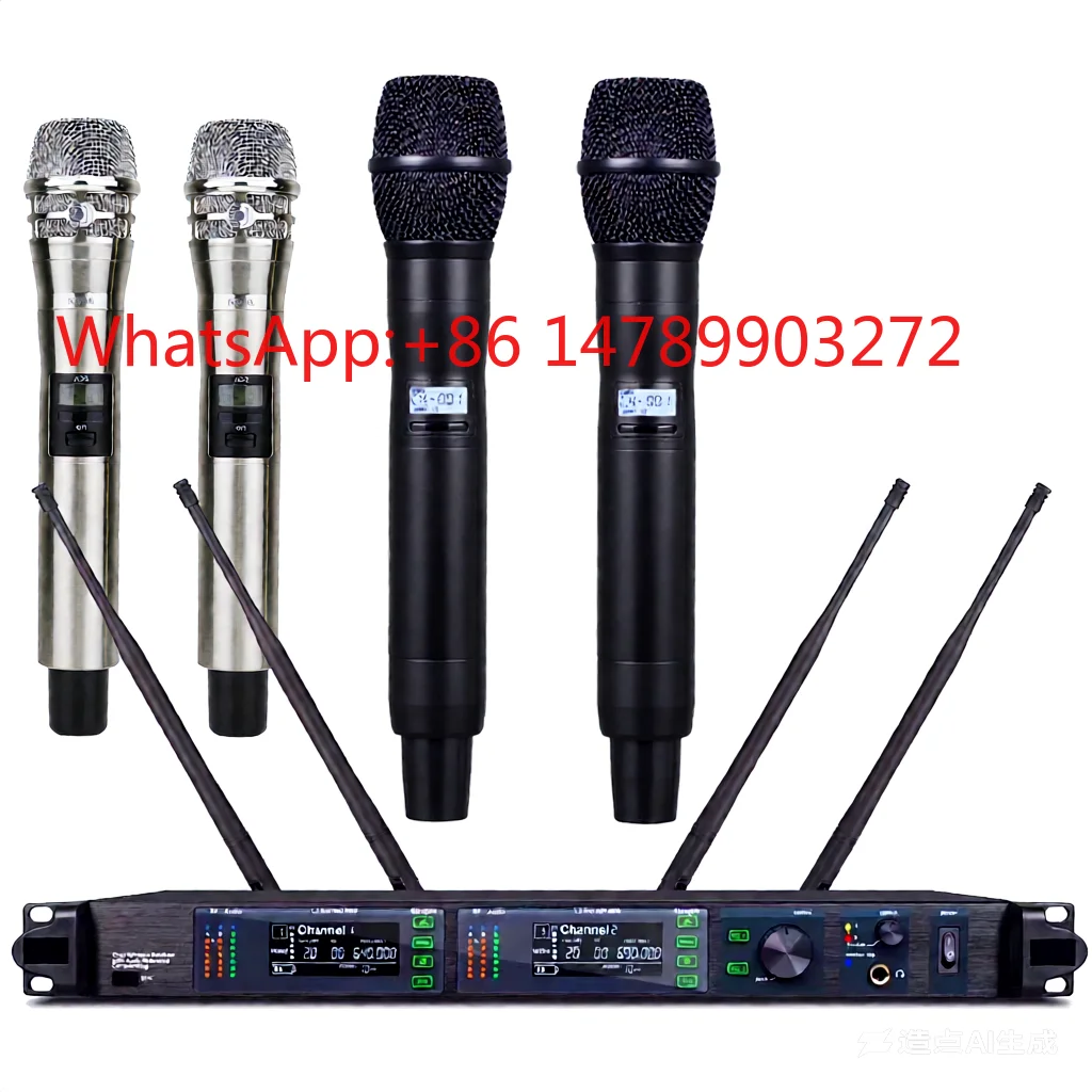 

ULXD4-LED 200CH UHF Digital Wireless Microphone Dual KSM8 KSM9 Long Range Encrypted Mic for Stage