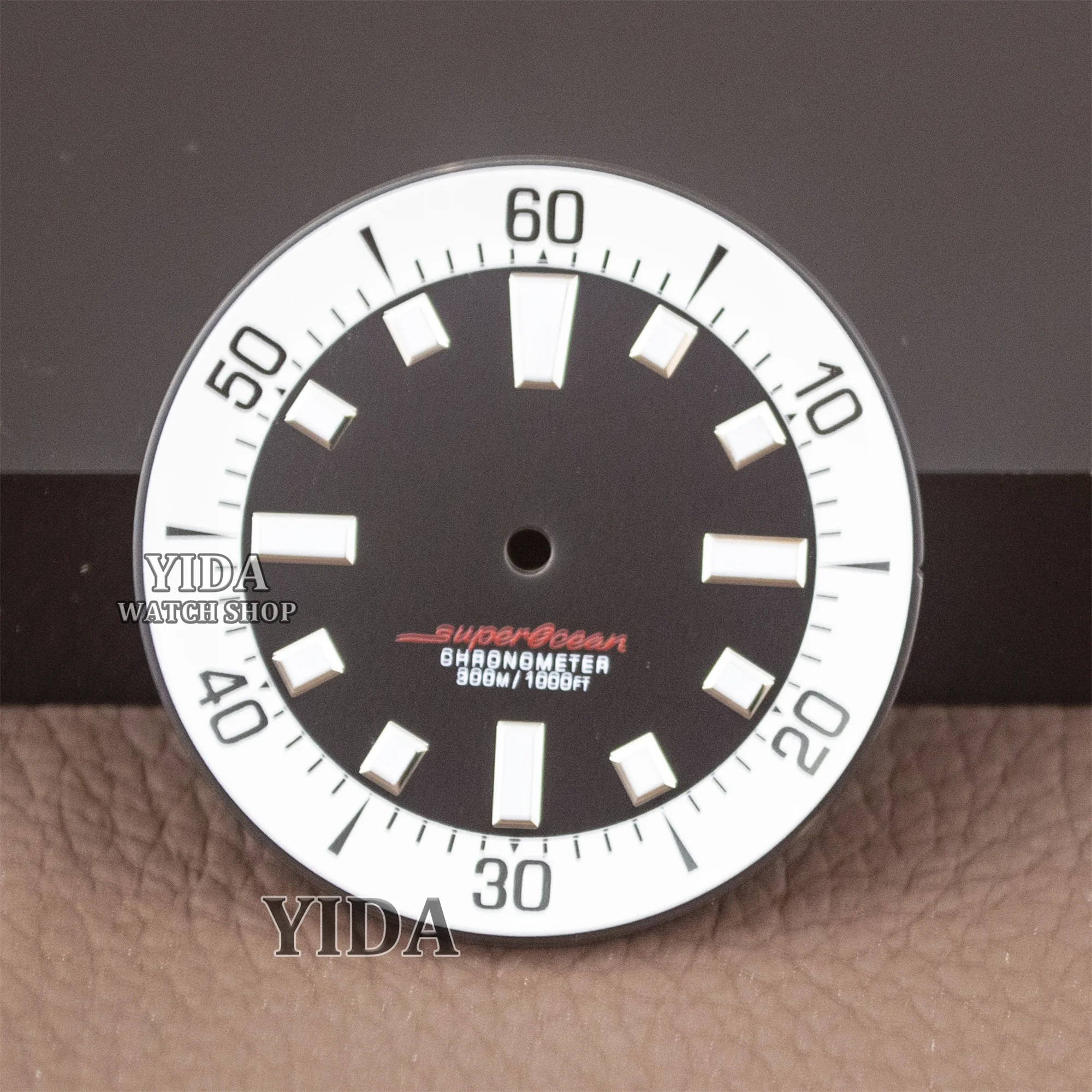 

NH35 Dial 33.5mm Watch Face for SUPEROCEAN Green Luminous Face fit NH35 NH36 Mechanical Movement Mod Watch Accessories Parts