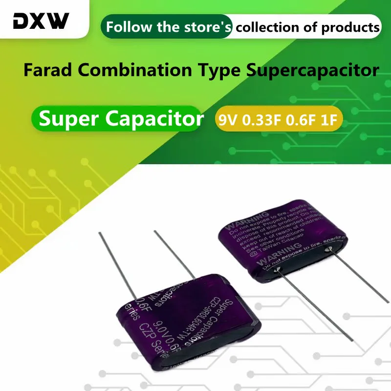 

Суперконденсатор 9 В 0,33f 0,6f 1F 9,0 в фарад комбинированный тип Суперконденсатор 1 шт./партия
