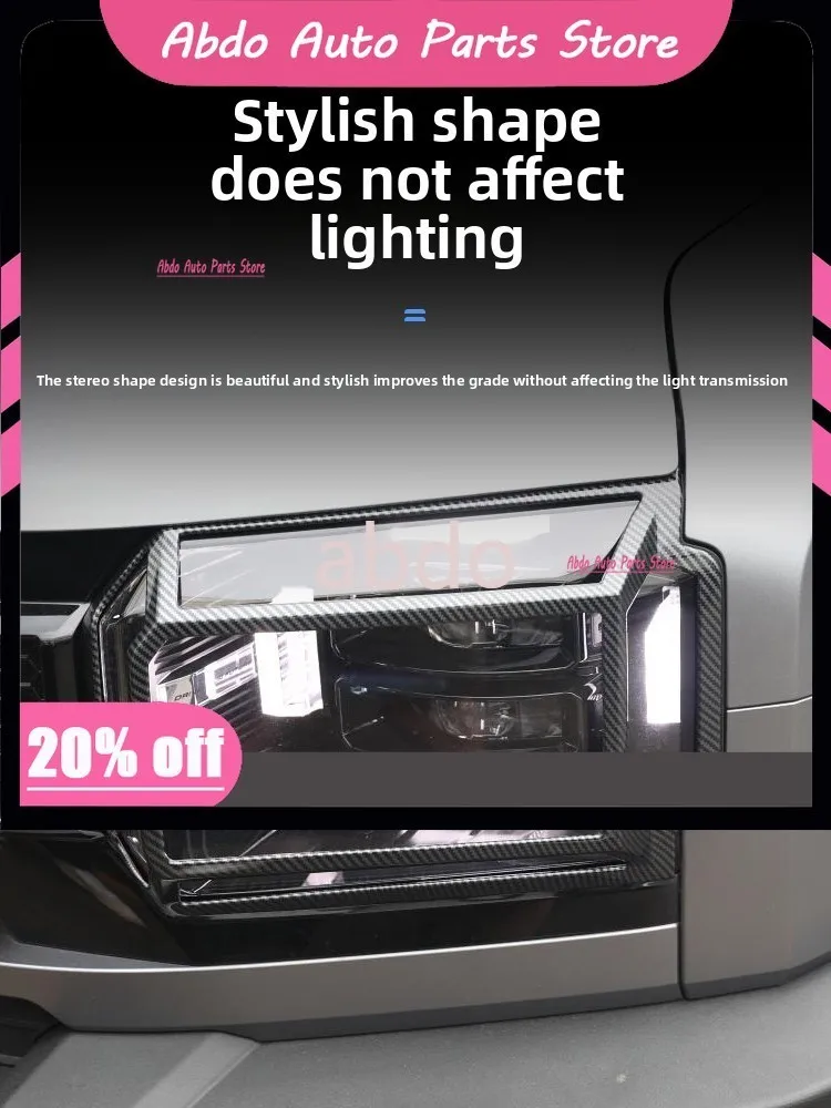 abdo For Jetour Traveller T2 2025 Car Led Headlight Protective Cover Front Daytime Running Light Decorative Frame Shell Accessor