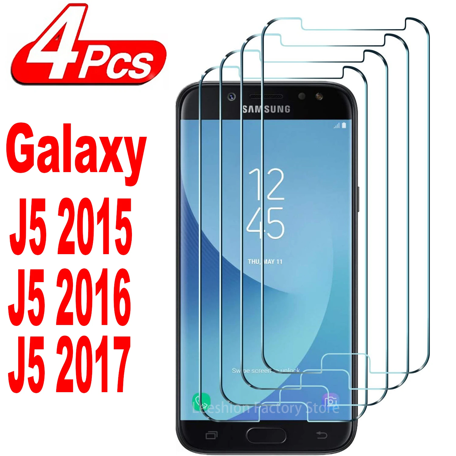 

2/4Pcs Screen Protector Glass For Samsung Galaxy J5 2015 2016 2017 J500 J510 J530 Prime Tempered Glass Film