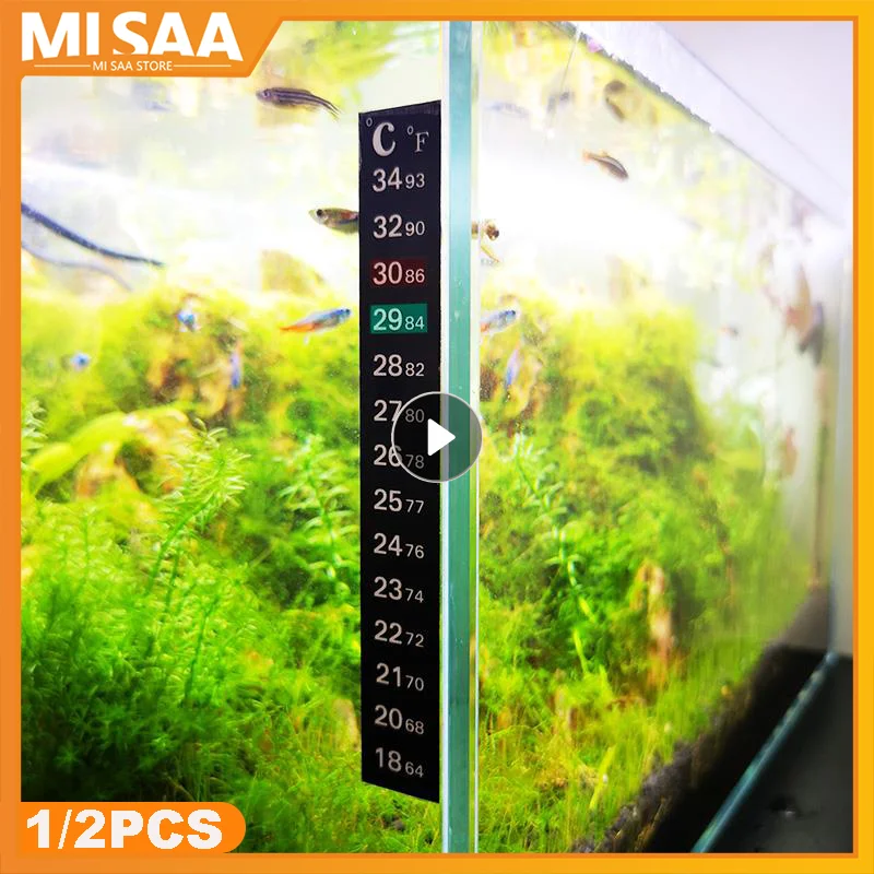 Aquarium Fish Tank Thermometer Temperature Sticker Digital Dual Scale Stick On High Quality Durable Aquarium Accessories