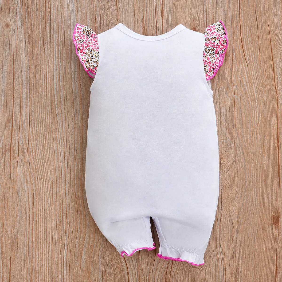 IURNXB Baby's Cute Zebra Flower Print Button Front Bodysuit Gift Comfy Cap Sleeve Romper Toddler&Infant Girl's Onesie For Summer