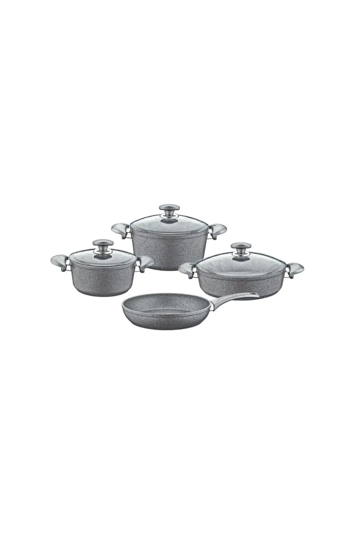 

DOLBOVI 7 piece granite Cookware Set glass lid Set with glass lid