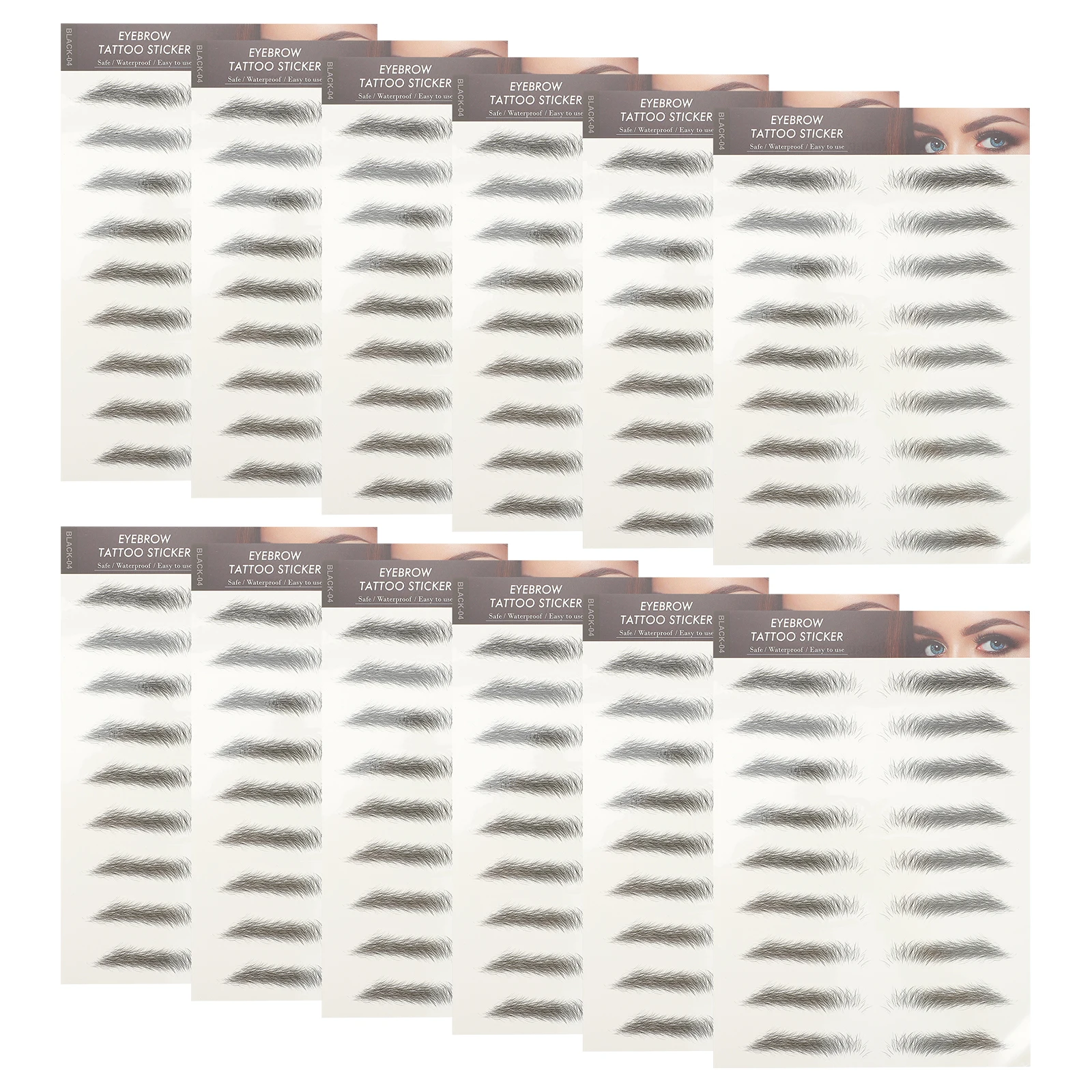 

Eyebrow Stickers Waterproof False Eyebrows Cosmetics Like Brow Transfer Tattoo Imitation Stickers Natural Look Instant