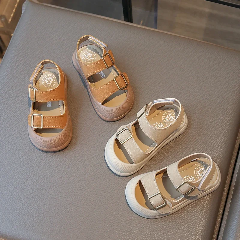 

Children Sandals for Girls Boy 2025 Summer New Fashion Korean Style Soft Bottom Anti-slippery Versatile Baby Walk Beach Shoes