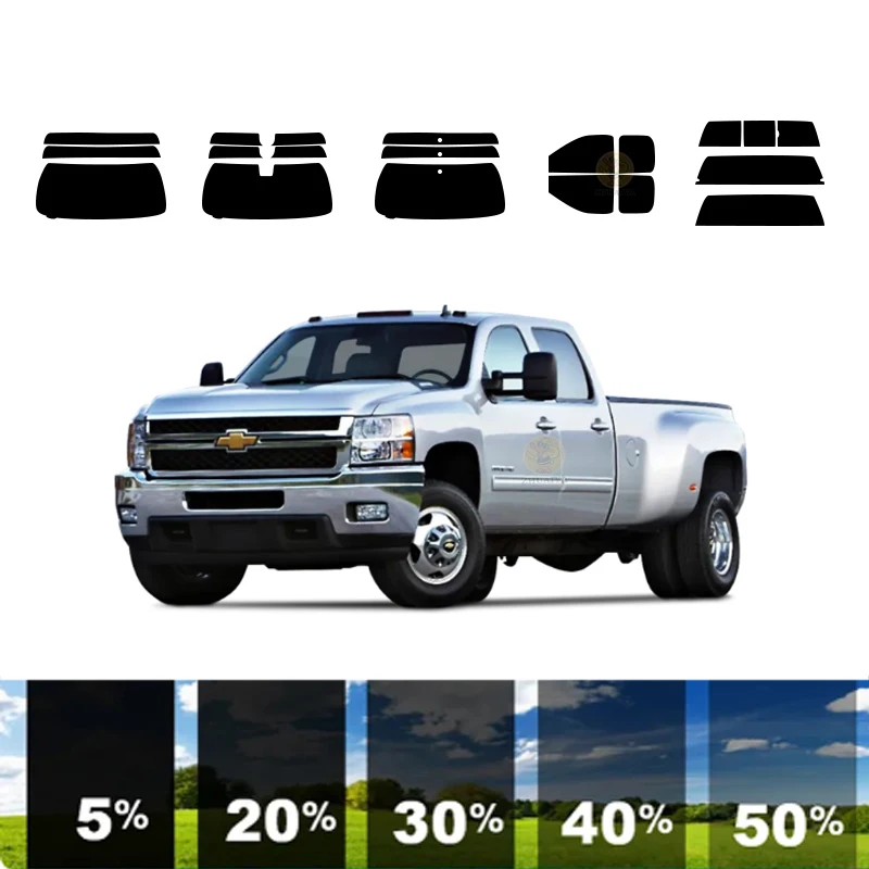 

precut Removable Window Tint Film Car 100%UVR 5%-70%VLT Heat Insulation Carbon ﻿For CHEVROLET SILVERADO 3500 2DR PICKUP2007-2014