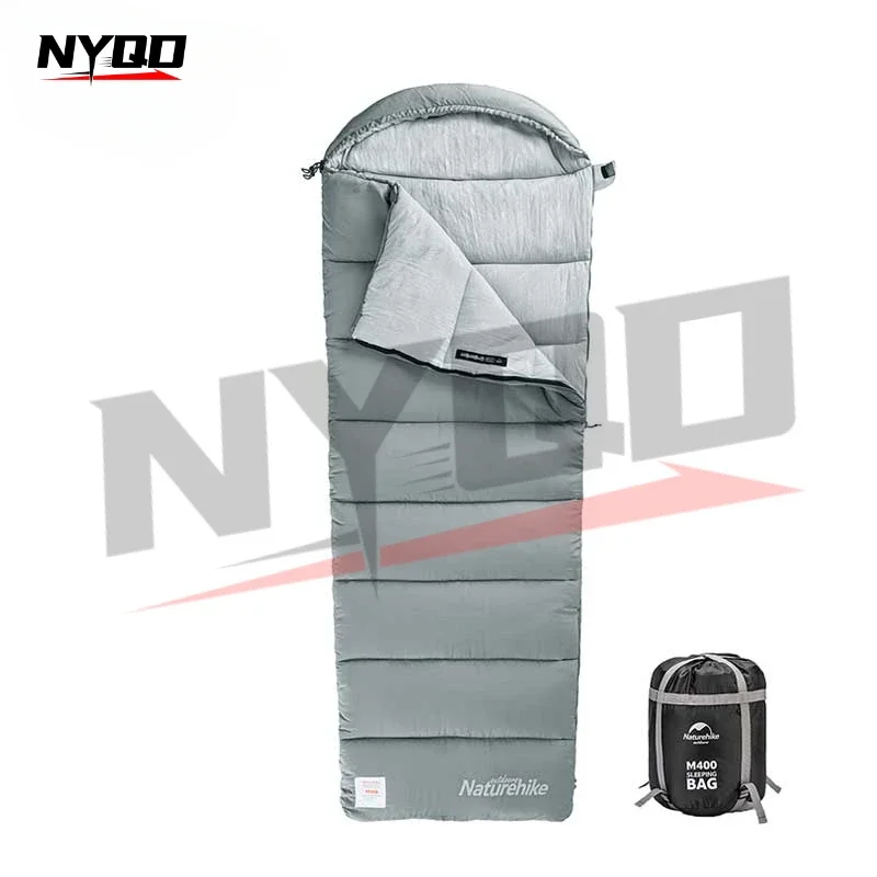 naturehike M180 M300 M400 Lightweight Double-layer Camping Machine Washable Winter Sleeping Bag 겨울 침낭 세탁 가능Спальный мешок